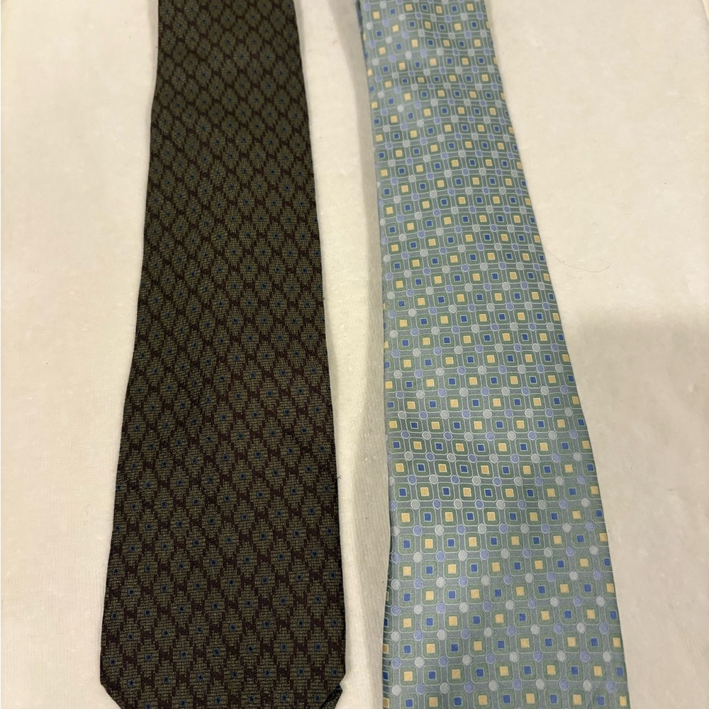 Two designer 100% silk men’s ties